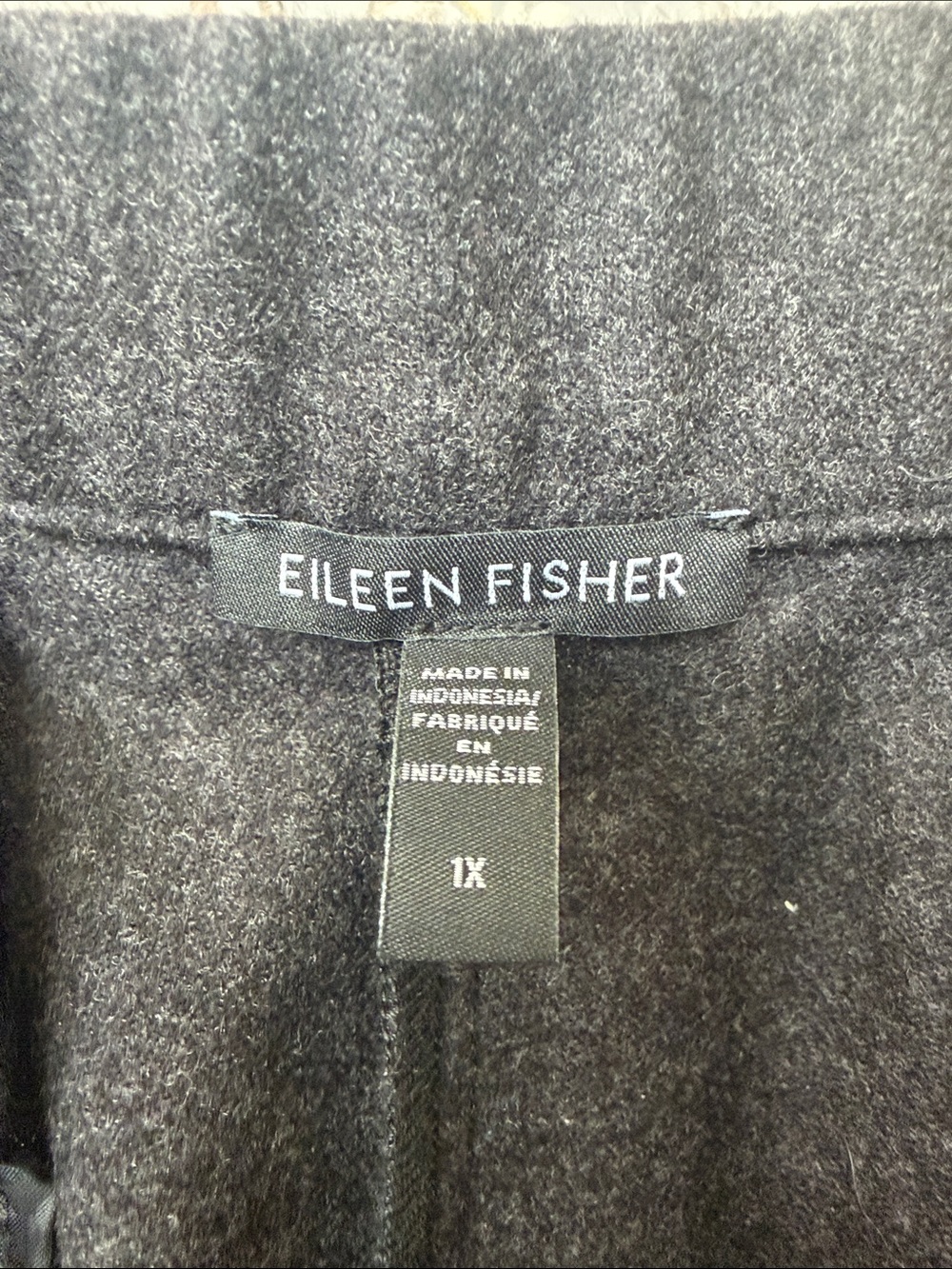 Eileen Fisher Wide-Leg Dress Pants in Dark Charcoal - Picture 6 of 7